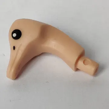Animal Body Part, Ostrich Head with Black Eyes and Nostril Print