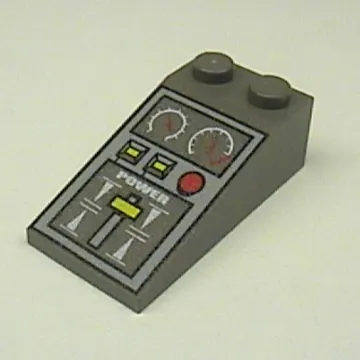 Brick Sloped 18° 4 x 2 with Train Controls Print