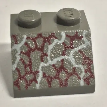 Brick Sloped 45° 2 x 2 with Dinosaur Scales Print