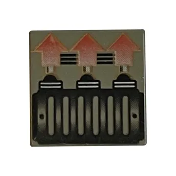 Tile 2 x 2 with 3 Red Arrows Print