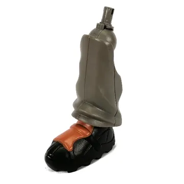 Large Figure Limb, Leg, Lower Section with Black Shoe and Dark Gray Pin, Brown Top (Nick)