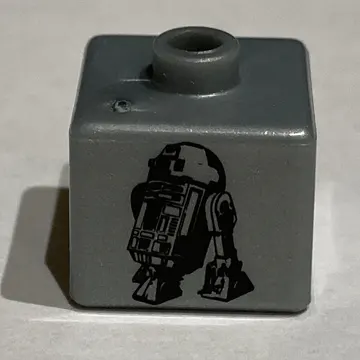 Pen Bead, Square with R2-D2 Print