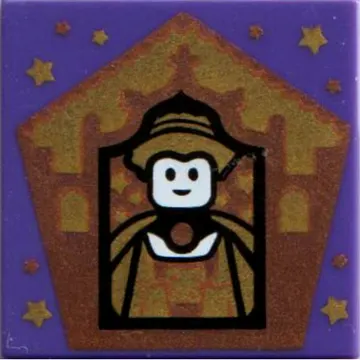 Tile 2 x 2 with Wizard Card Helga Hufflepuff print