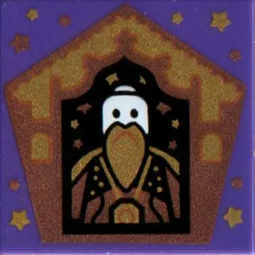 Tile 2 x 2 with Wizard Card Salazar Slytherin print