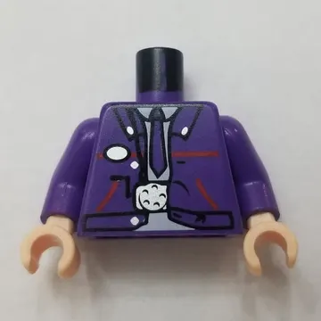 Torso Jacket and Dark Purple Tie Print (Knight Bus Conductor), Dark Purple Arms, Light Nougat Hands