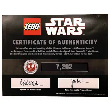 Certificate of Authenticity for Set 10179 Limited Edition