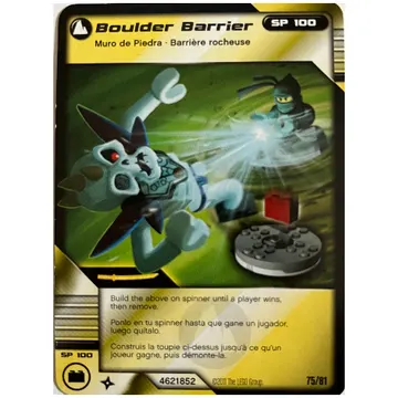Trading Card, Ninjago Deck #1: 75 - Boulder Barrier - North American Version