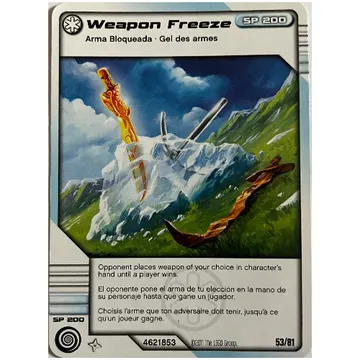 Trading Card, Ninjago Deck #1: 53 - Weapon Freeze - North American Version