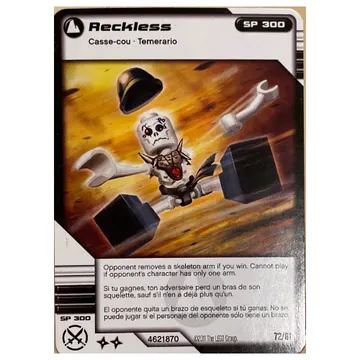 Trading Card, Ninjago Deck #1: 72 - Reckless - North American Version