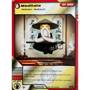 Trading Card, Ninjago Deck #1: 31 - Meditate - North American Version