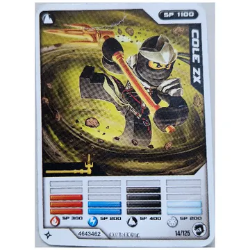 Trading Card, Ninjago Deck #2: 14 - Cole ZX - International Version