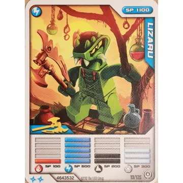 Trading Card, Ninjago Deck #2: 13 - Lizaru - International Version