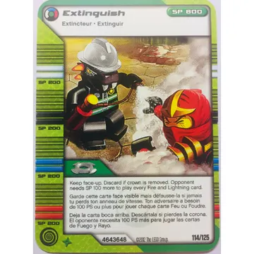 Trading Card, Ninjago Deck #2: 114 - Extinguish - North American Version