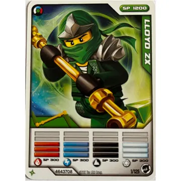 Trading Card, Ninjago Deck #2: 1 - Lloyd ZX - North American Version