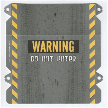 Ramp Cover, with Yellow Stripes and 'WARNING DO NOT ENTER' Print