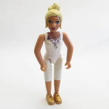 Belville Figure Fixed Elbows, Female, Light Yellow Hair, White Top with Purple Flower Neckline
