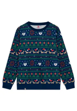 Adults Christmas Sweatshirt - Dark Blue