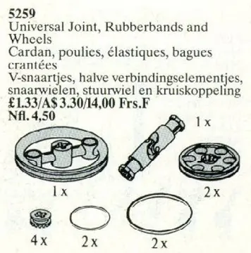 Universal Joint, Rubber Bands, and Wheels