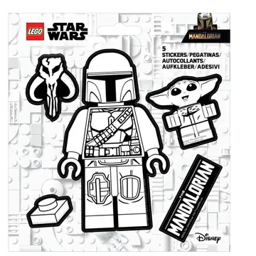 Star Wars The Mandalorian The Mandalorian Black and White Stickers