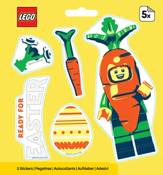 Easter Carrot Suit Guy Stickers