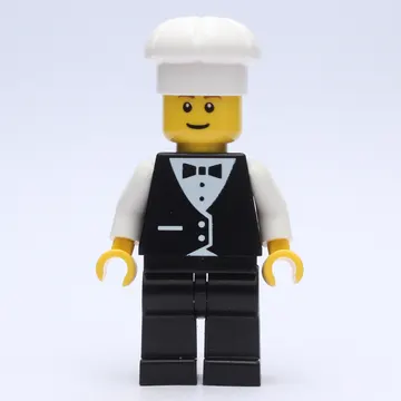Waiter, Man, Black Suit and Bow Tie, Chef Hat