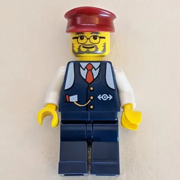 Conductor - Dark Blue Jacket, Dark Blue Legs, Dark Red Hat, Glasses