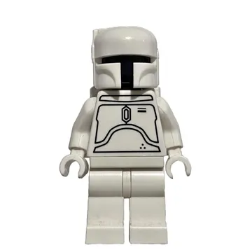 Boba Fett, White Armor, Plain Black Head