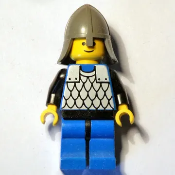 Knight (Scale Mail on Blue) - Black Arms, Blue Legs, Dark Gray Neck-Protector
