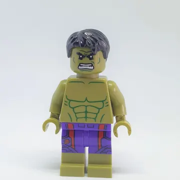 Hulk, Dark Purple Pants, Printed Dark Red Stripes and Avengers Logo