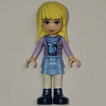Stephanie - Lavender Jacket, Scarf, Light Aqua Skirt