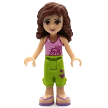 Olivia - Bright Pink Top, Lime Trousers