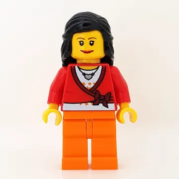 Red Torso, Orange Legs, Black Hair