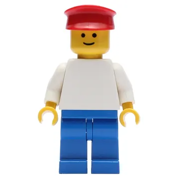 Man, White Torso, Blue Legs, Red Hat