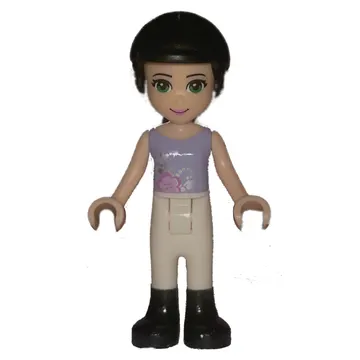 Emma - Lavender Top, White Trousers