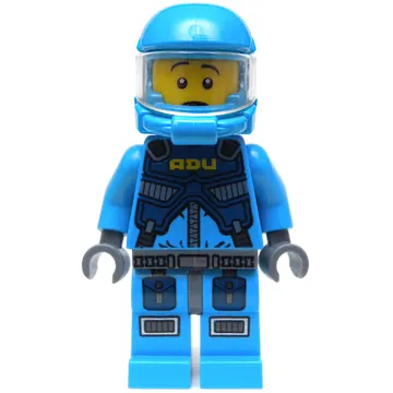 ADU Soldier, Snarl / Surprised, Dark Bluish Gray Hips