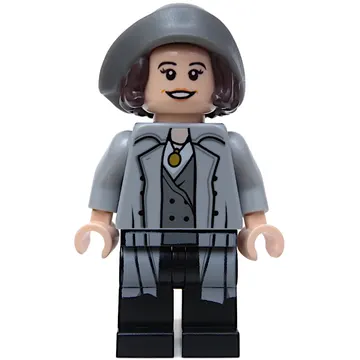 Tina Goldstein, Long Light Bluish Gray Coat (Dimensions)