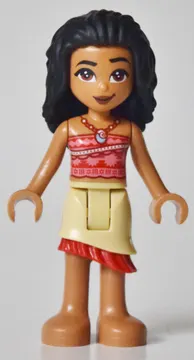 Moana - Red/Pink Shirt, Tan Skirt
