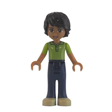 Matthew - Lime Vest, Dark Blue Trousers