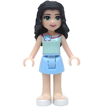 Emma - Light Aqua Top, Bright Light Skirt