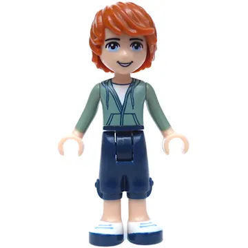 Julian - Sand Green, Dark Blue Trousers