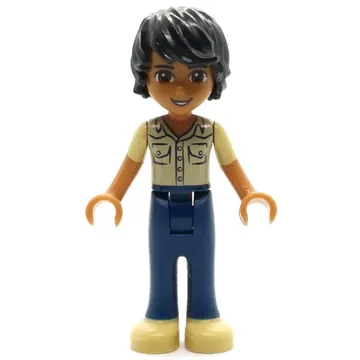 Matthew - Tan Shirt, Dark Blue Trousers