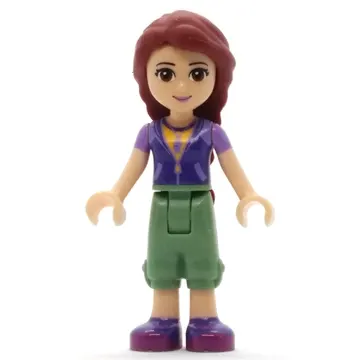 Joy - Magenta Vest, Sand Green Trousers