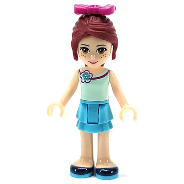 Mia - Light Aqua Top, Medium Azure Skirt
