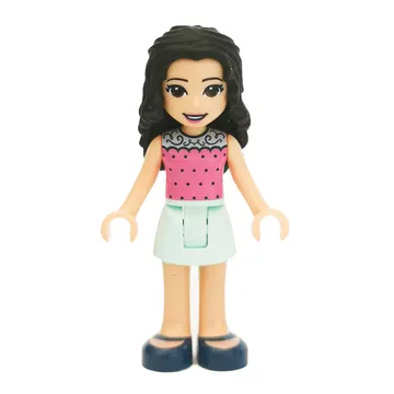 Emma - Dark Pink Top, Light Aqua Skirt