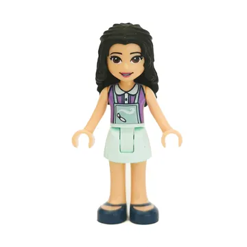Emma - Medium lavender Top, Light Aqua Apron
