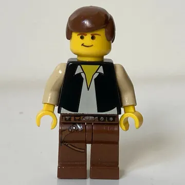 Han Solo, Black Vest, Yellow Skin, Brown Legs
