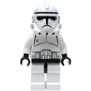 Clone Trooper, Phase II Armor, Plain Black Head, Black Mouth