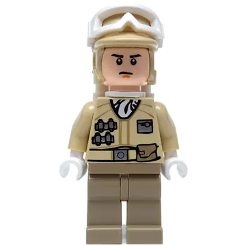 Rebel Trooper in Hoth Uniform, Tan Hat, Orange Chin Line