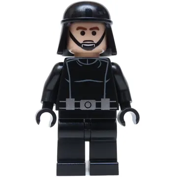 Death Star Trooper / Imperial Trooper, Brown Eyebrows, Black Eyes, Black Helmet
