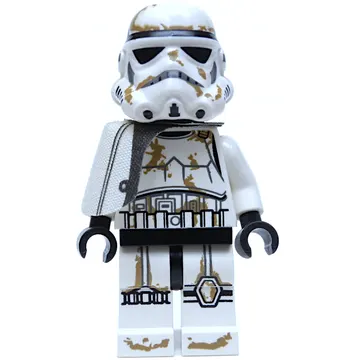 Sandtrooper Sergeant, White Pauldron, Neck Bracket, Printed Black Head